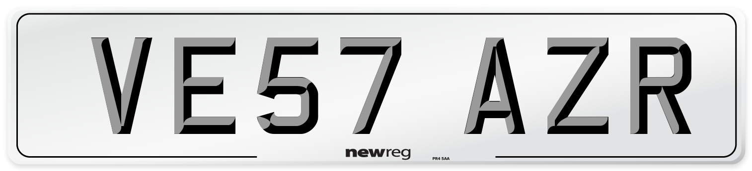 VE57 AZR Number Plate from New Reg
